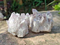 Natural Sugar Amethyst Quartz Clusters x 6 from Solwezi, Zambia