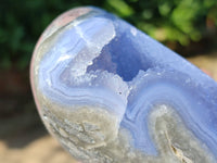 Polished Blue Lace Agate Standing Free Form x 1 From Malawi
