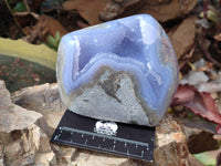 Polished Blue Lace Agate Standing Free Form x 1 From Malawi