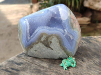 Polished Blue Lace Agate Standing Free Form x 1 From Malawi