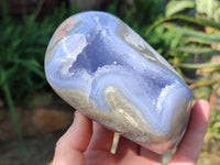 Polished Blue Lace Agate Standing Free Form x 1 From Malawi