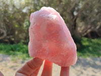 Natural Pink Rose Quartz Cobbed Specimens x 5 From North Cape, South Africa