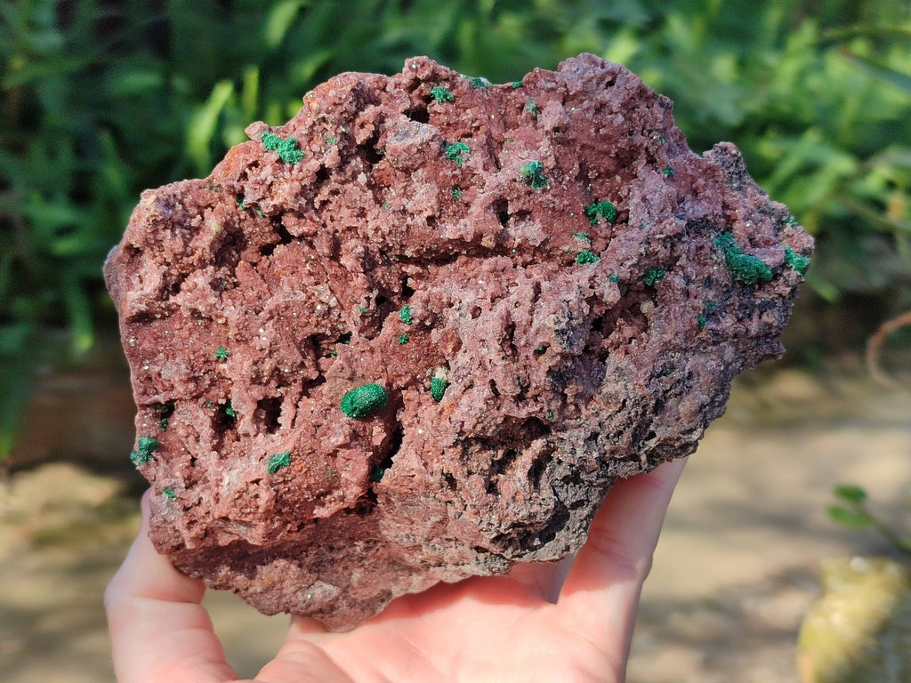 Natural Ball Malachite On Dolomite Matrix Specimen x 1 From Kambove, Congo - Toprock Gemstones and Minerals 