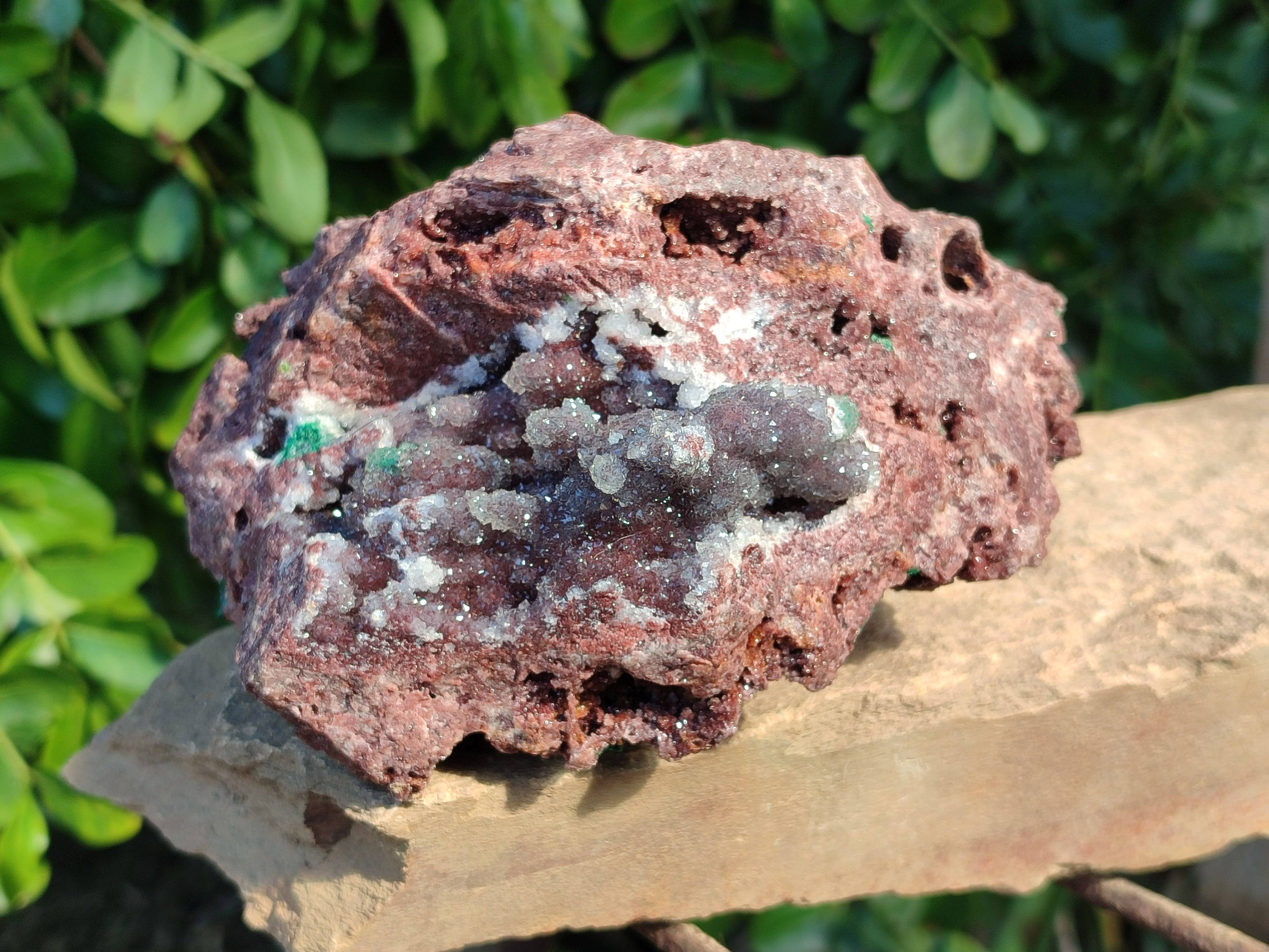 Natural Ball Malachite On Dolomite Matrix Specimen x 1 From Kambove, Congo - Toprock Gemstones and Minerals 