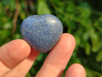 Polished Mini Lazulite Hearts x 35 From Madagascar