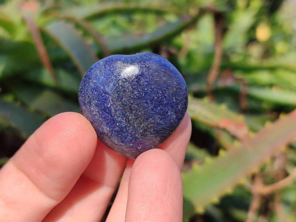 Polished Mini Lazulite Hearts x 35 From Madagascar - Toprock Gemstones and Minerals 