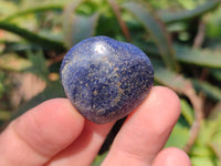 Polished Mini Lazulite Hearts x 35 From Madagascar