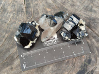 Natural Schorl Black Tourmaline Specimens x 12 From Namibia