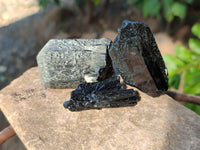 Natural Schorl Black Tourmaline Specimens x 12 From Namibia