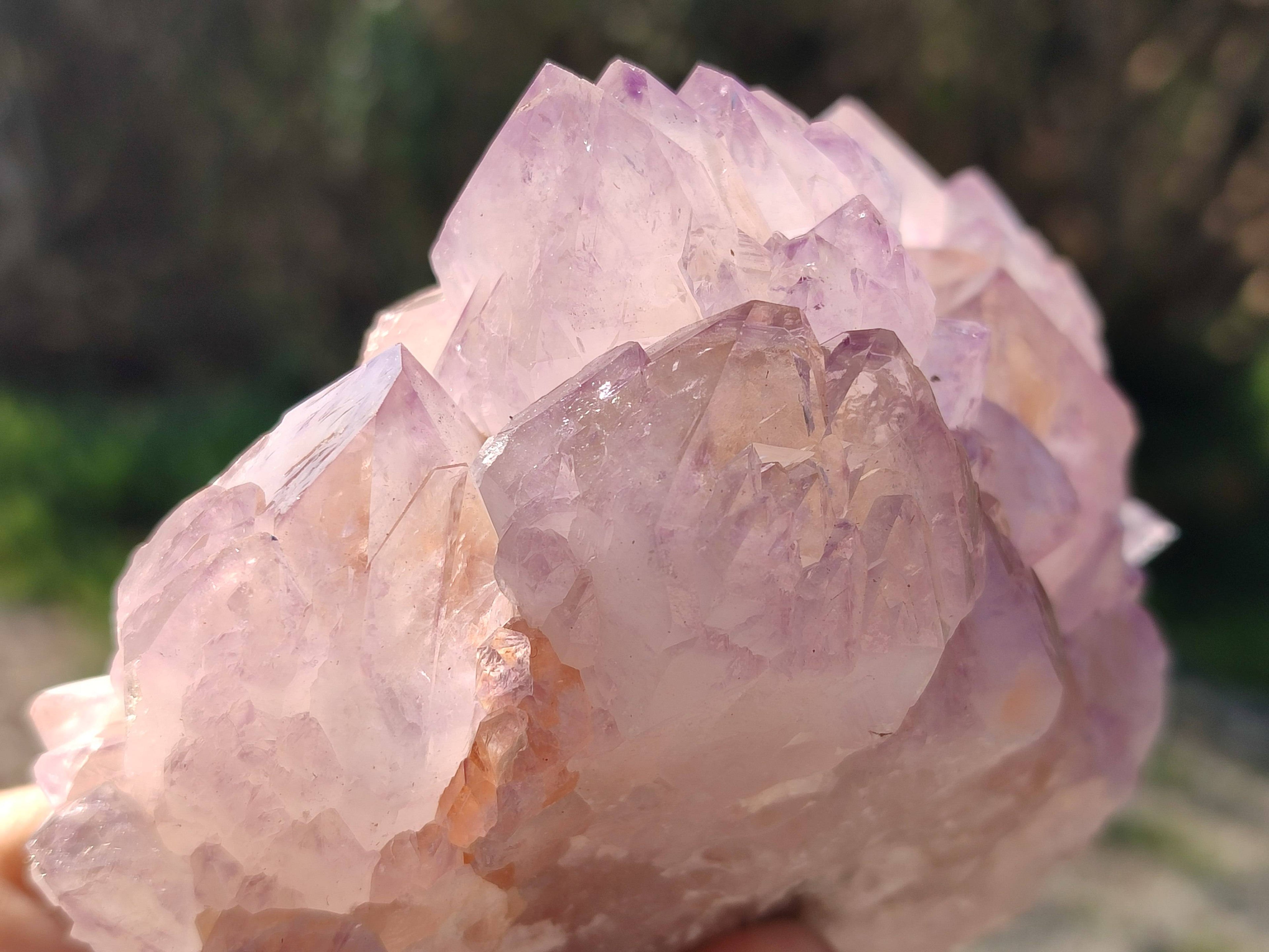 Natural Amethyst Spirit Quartz Clusters x 2 From South Africa - Toprock Gemstones and Minerals 