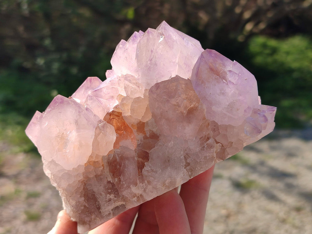 Natural Amethyst Spirit Quartz Clusters x 2 From South Africa - Toprock Gemstones and Minerals 