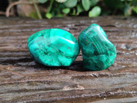 Polished Flower Banded Malachite Free Forms x 35 From Congo - Toprock Gemstones and Minerals 