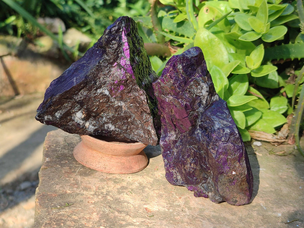 Natural Metallic Purpurite Specimens x 4 From Erongo, Namibia - Toprock Gemstones and Minerals 