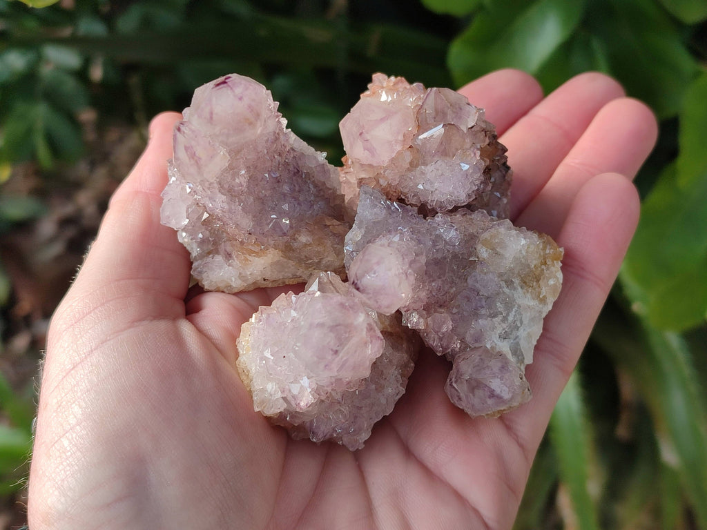 Natural Amethyst Spirit Quartz Clusters x 12 From South Africa - Toprock Gemstones and Minerals 