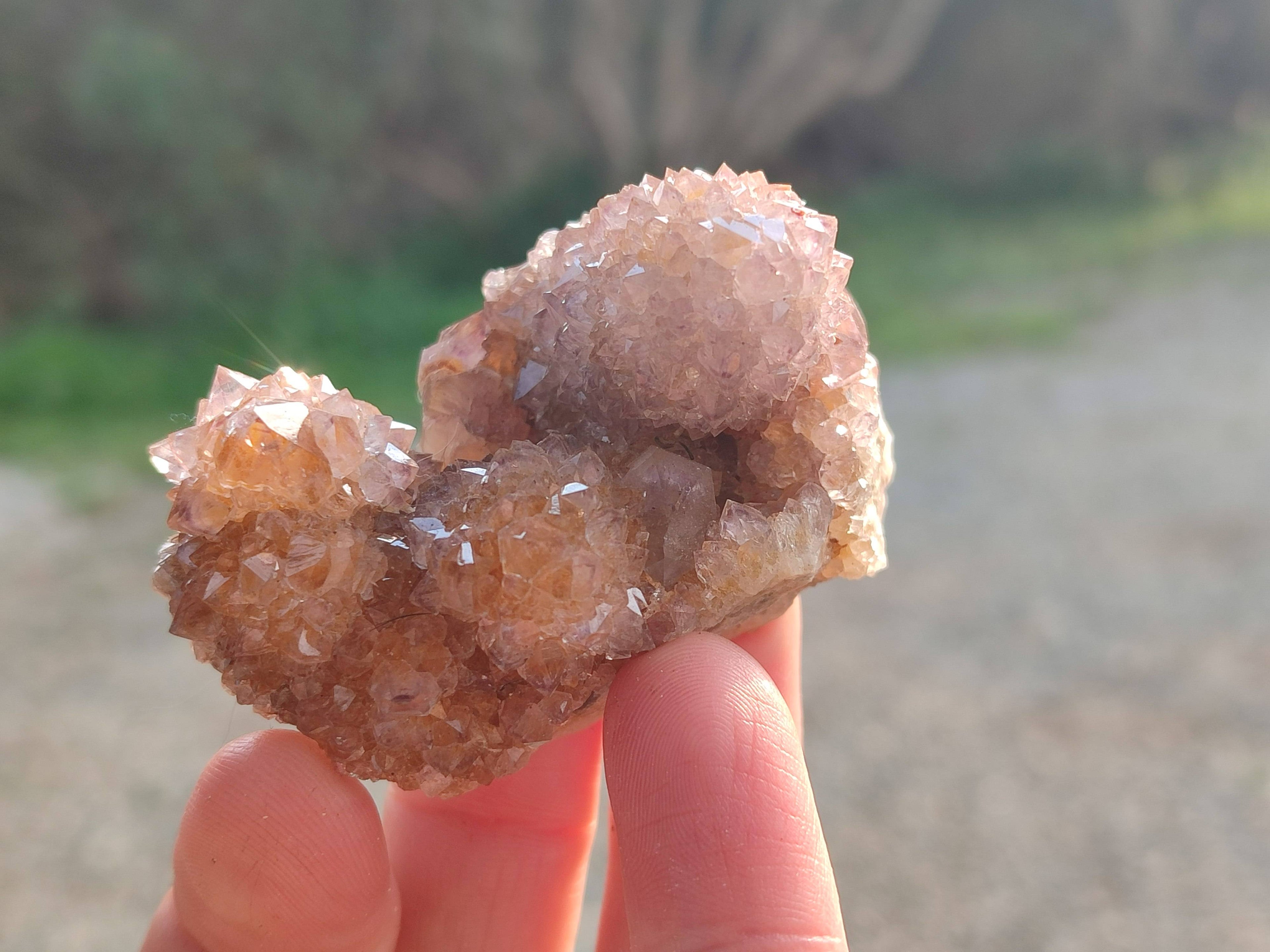 Natural Amethyst Spirit Quartz Clusters x 12 From South Africa - Toprock Gemstones and Minerals 
