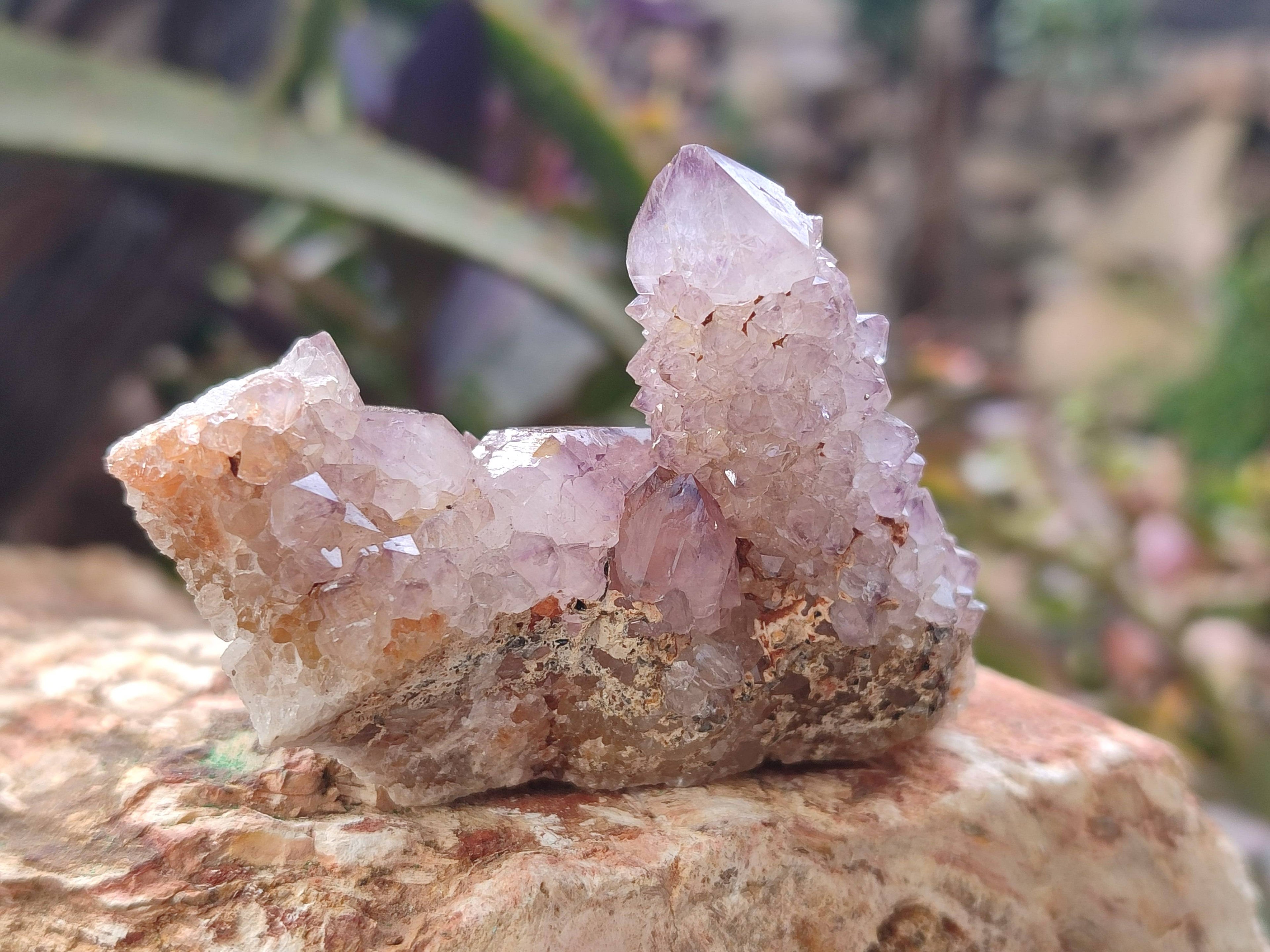 Natural Amethyst Spirit Quartz Clusters x 12 From South Africa - Toprock Gemstones and Minerals 