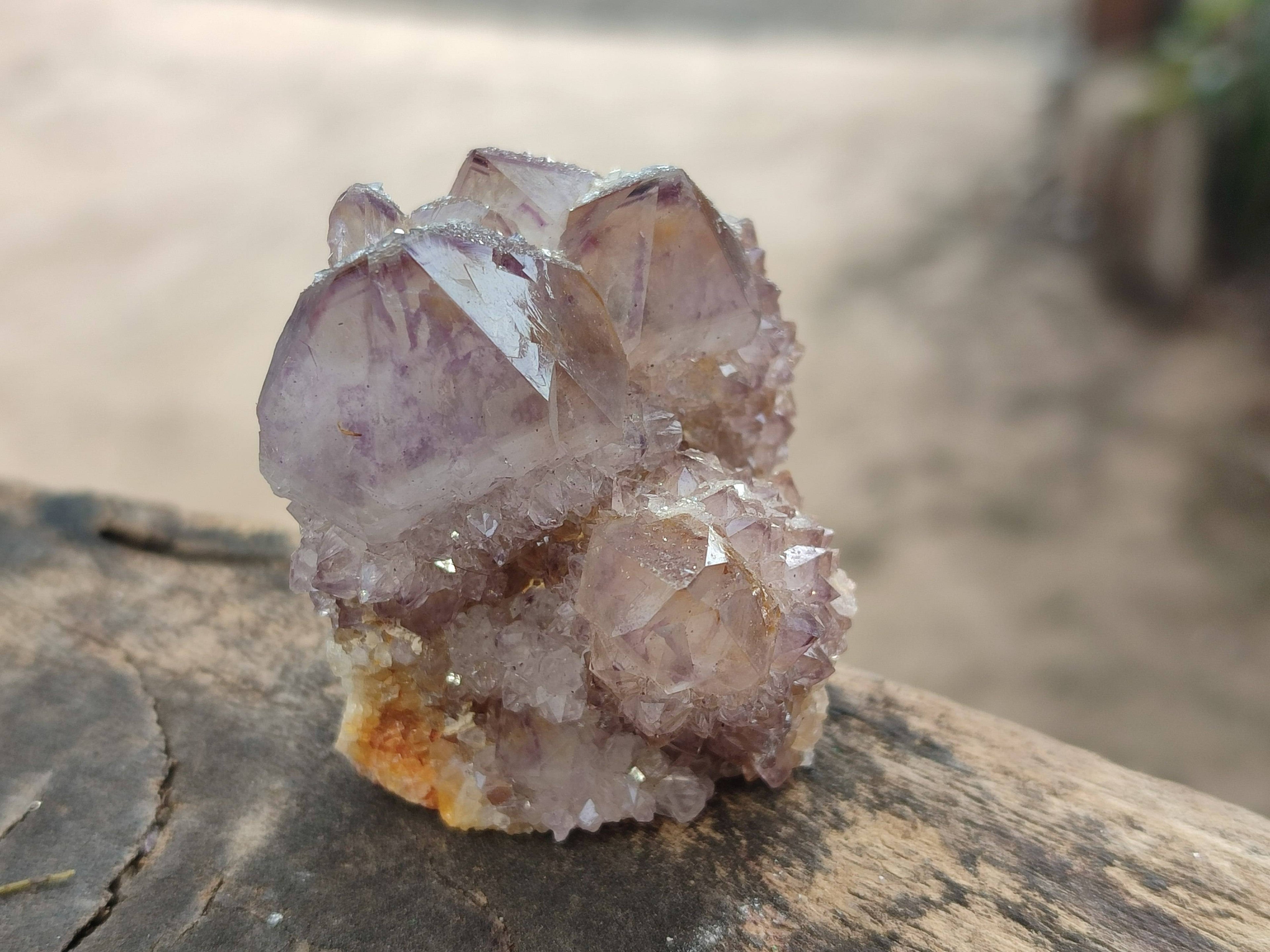 Natural Amethyst Spirit Quartz Clusters x 12 From South Africa - Toprock Gemstones and Minerals 