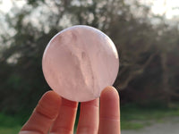 Polished Rose Quartz Spheres x 4 From Madagascar