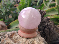 Polished Rose Quartz Spheres x 4 From Madagascar