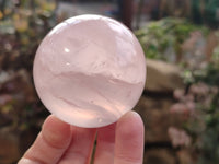 Polished Rose Quartz Spheres x 4 From Madagascar