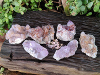Natural Amethyst Spirit Quartz Clusters x 6 From South Africa