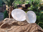 Polished Girasol Pearl Quartz Palm Stones x 24 From Ambatondrazaka, Madagascar - Toprock Gemstones and Minerals 