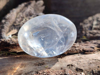 Polished Girasol Pearl Quartz Palm Stones x 24 From Ambatondrazaka, Madagascar
