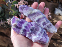 Natural Chevron Amethyst Specimens x 12 From Zambia - Toprock Gemstones and Minerals 