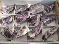 Natural Chevron Amethyst Specimens x 12 From Zambia - Toprock Gemstones and Minerals 