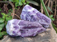 Natural Chevron Amethyst Specimens x 12 From Zambia - Toprock Gemstones and Minerals 