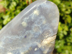 Polished Blue Lace Agate Standing Free Forms x 2 From Malawi - Toprock Gemstones and Minerals 