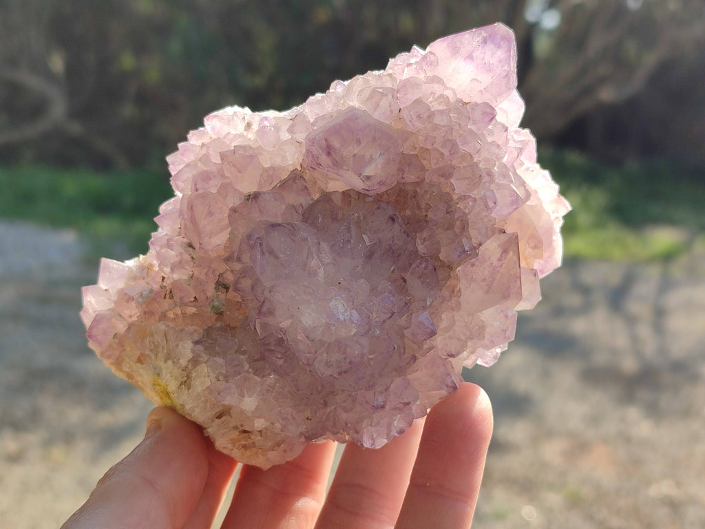Natural Amethyst Spirit Quartz Clusters x 3 From South Africa - Toprock Gemstones and Minerals 