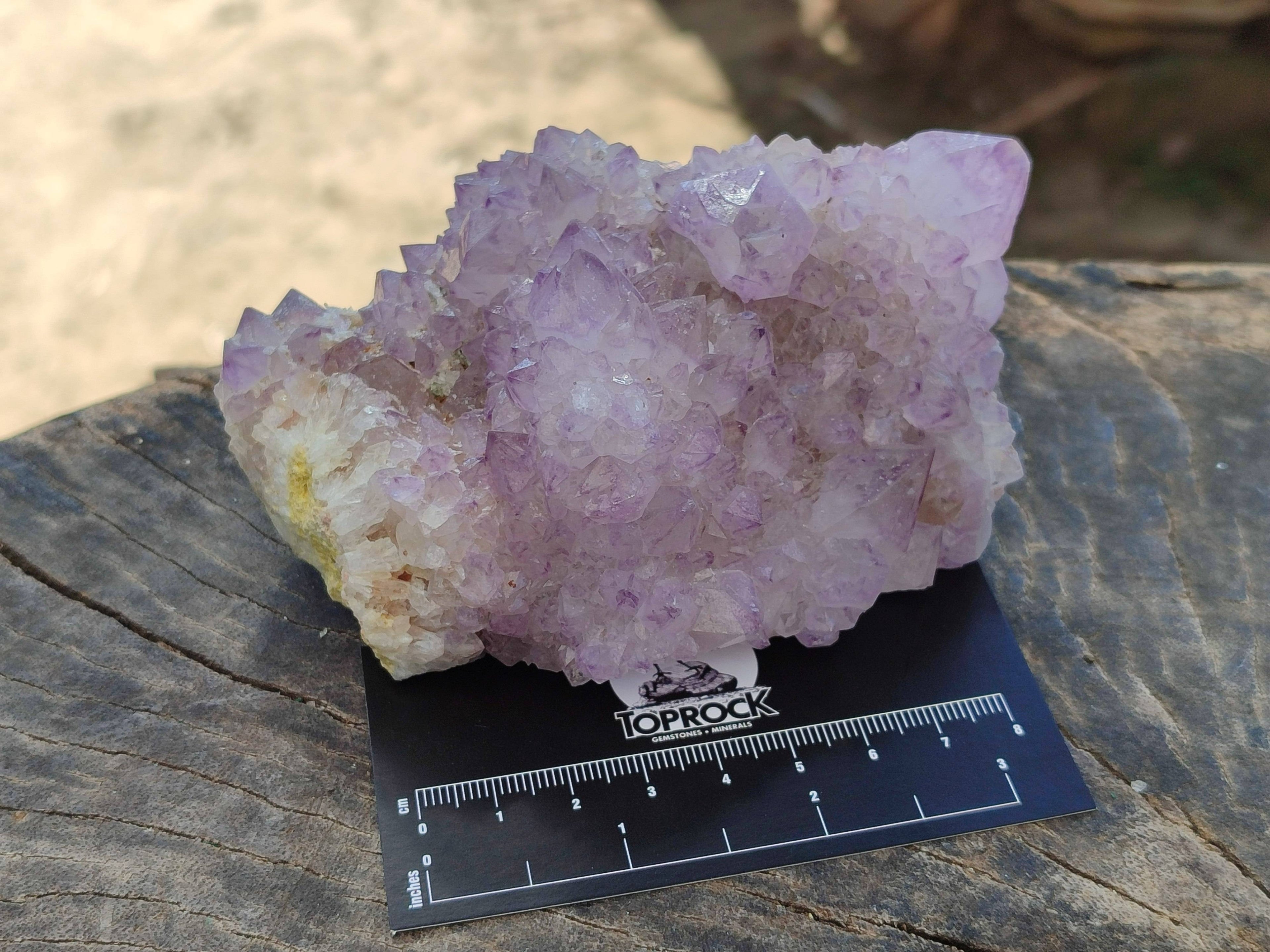 Natural Amethyst Spirit Quartz Clusters x 3 From South Africa - Toprock Gemstones and Minerals 