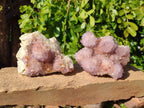 Natural Amethyst Spirit Quartz Clusters x 3 From South Africa - Toprock Gemstones and Minerals 