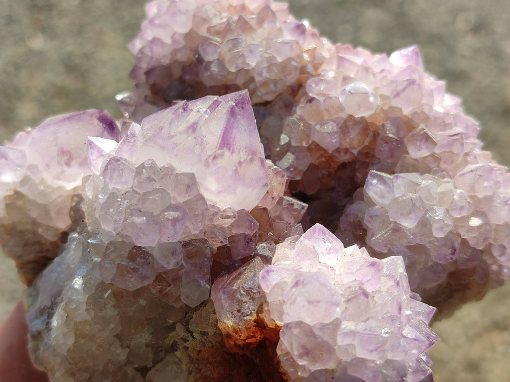 Natural Amethyst Spirit Quartz Clusters x 3 From South Africa - Toprock Gemstones and Minerals 