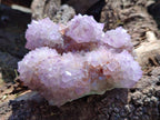 Natural Amethyst Spirit Quartz Clusters x 3 From South Africa - Toprock Gemstones and Minerals 