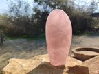 Polished Star Rose Quartz Standing Free Forms x 2 From Madagascar - Toprock Gemstones and Minerals 