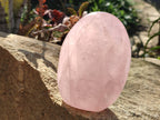Polished Star Rose Quartz Standing Free Forms x 2 From Madagascar - Toprock Gemstones and Minerals 