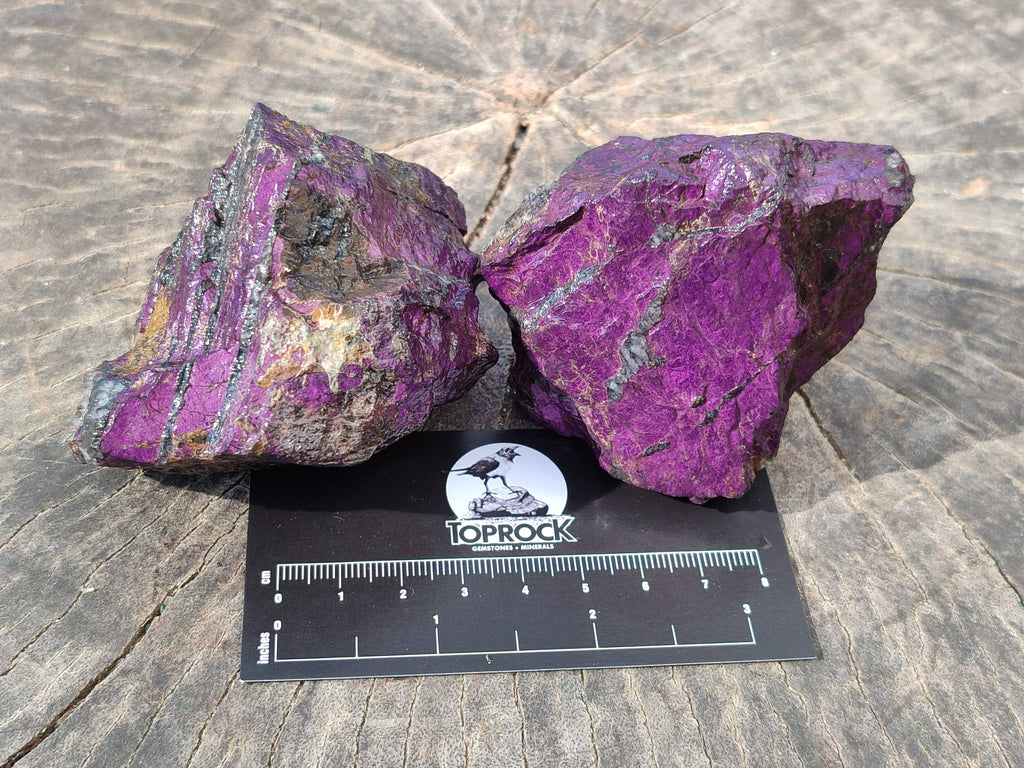 Natural Metallic Purpurite Specimens x 6 From Erongo, Namibia - Toprock Gemstones and Minerals 