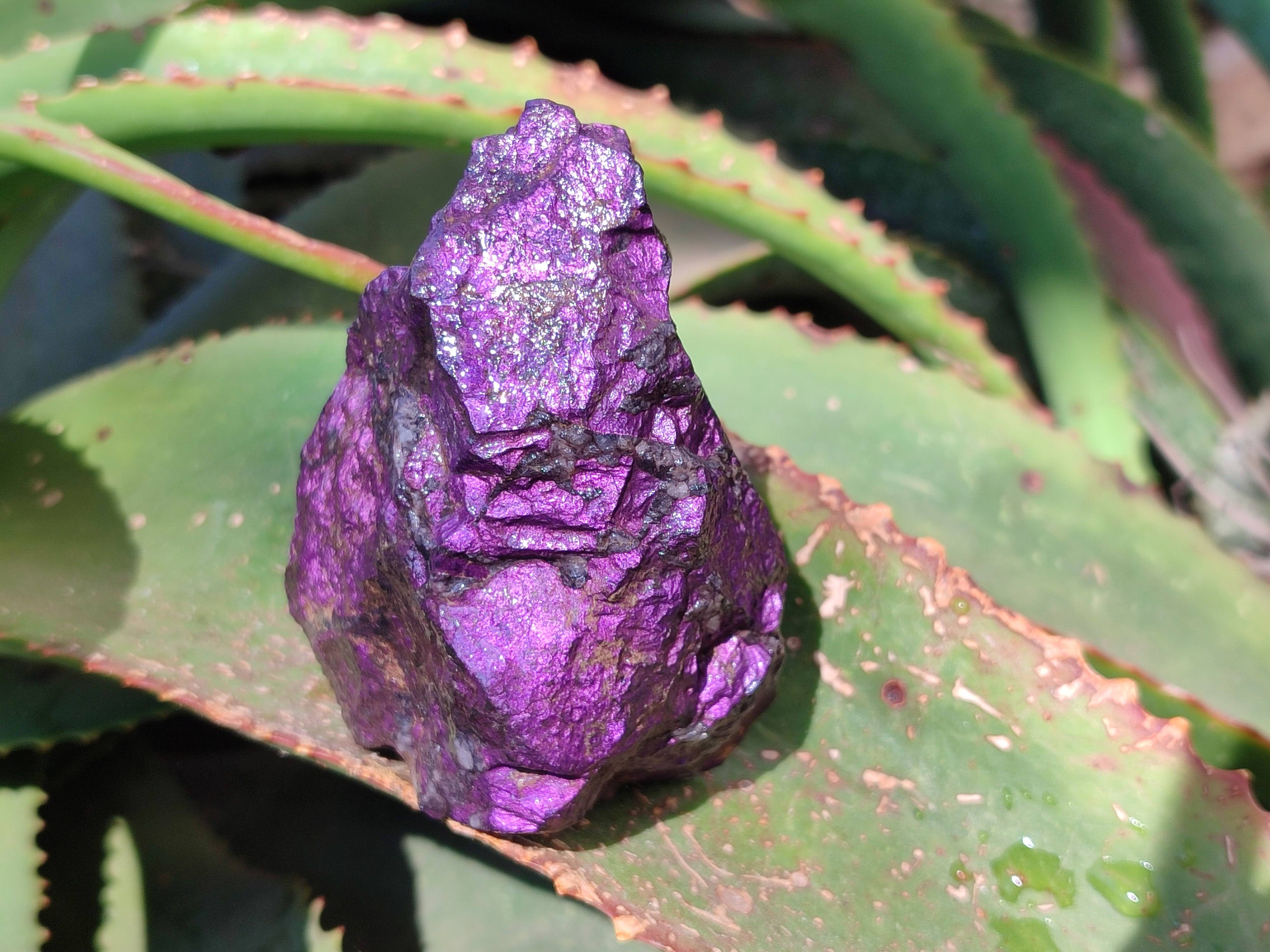 Natural Metallic Purpurite Specimens x 6 From Erongo, Namibia - Toprock Gemstones and Minerals 