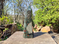 Polished Bloodstone Tower x 1 From Swaziland