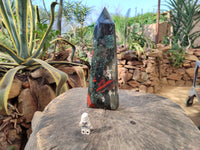 Polished Bloodstone Tower x 1 From Swaziland