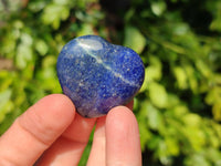 Polished Mini Lazulite Hearts x 35 From Madagascar