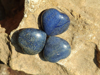 Polished Mini Lazulite Hearts x 35 From Madagascar