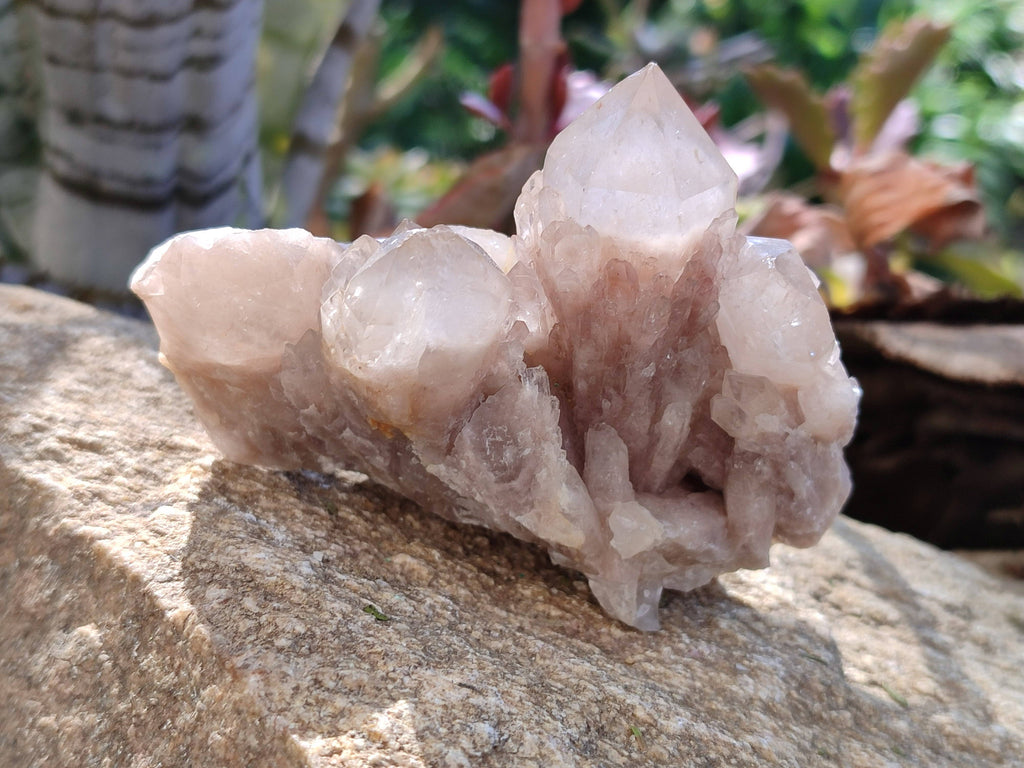 Natural Phantom Smokey Quartz Clusters x 6 From Luena, Congo - Toprock Gemstones and Minerals 