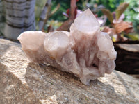 Natural Phantom Smokey Quartz Clusters x 6 From Luena, Congo