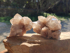 Natural Phantom Smokey Quartz Clusters x 6 From Luena, Congo - Toprock Gemstones and Minerals 