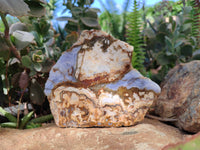 Polished On One Side 'Crazy' Blue Lace Agate x 3 From Namibia