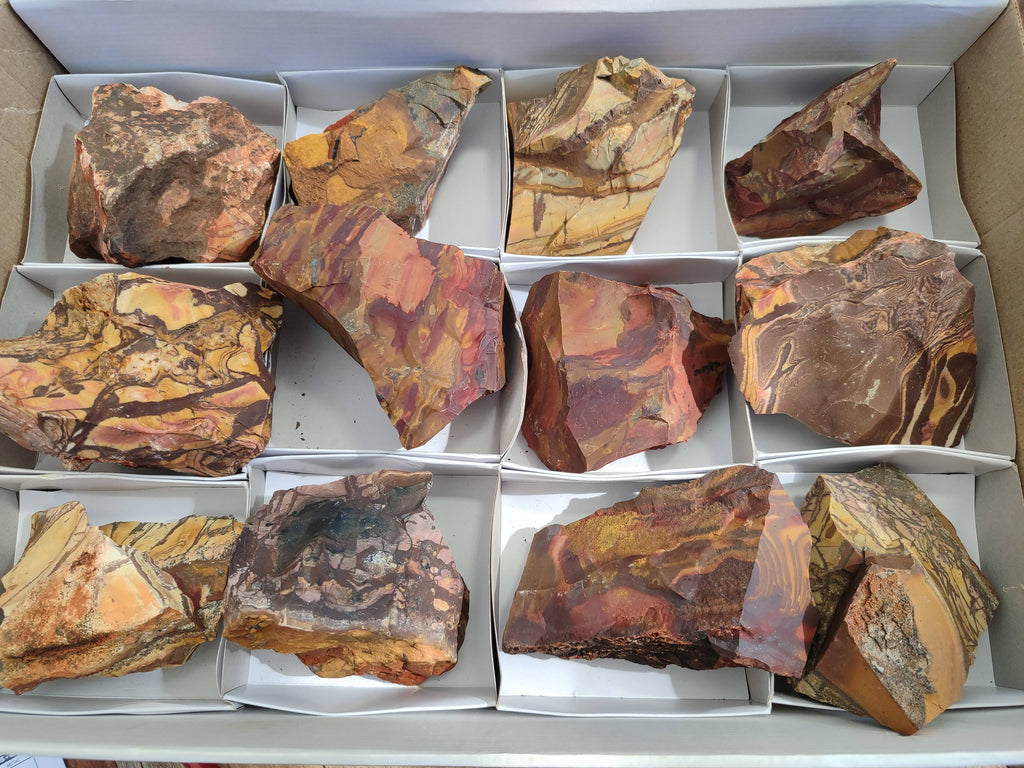 Natural Selected Nguni Jasper Cobbed Specimens x 12 From Prieska, South Africa - Toprock Gemstones and Minerals 
