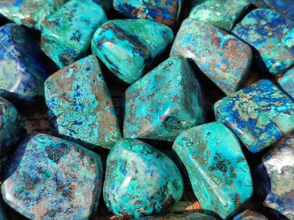 Polished Shattuckite Free Forms x 35 From Congo